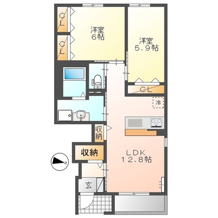 新吉田東の完工年月(2016年8月)築の賃貸アパートの間取り
