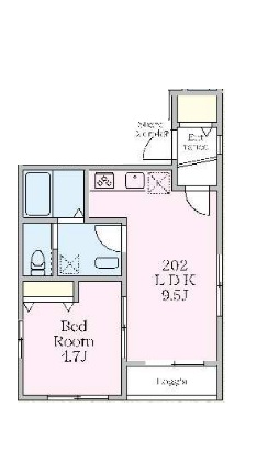 アリエッタ・202号室の間取り
