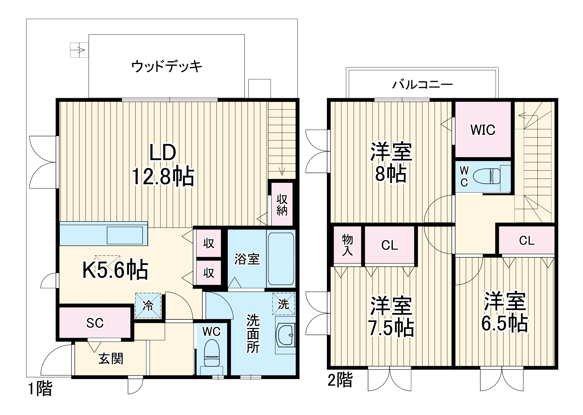 北山田6丁目テラスハウスⅡの間取り