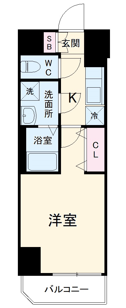 ジェノヴィア川崎駅グリーンヴェールの間取り