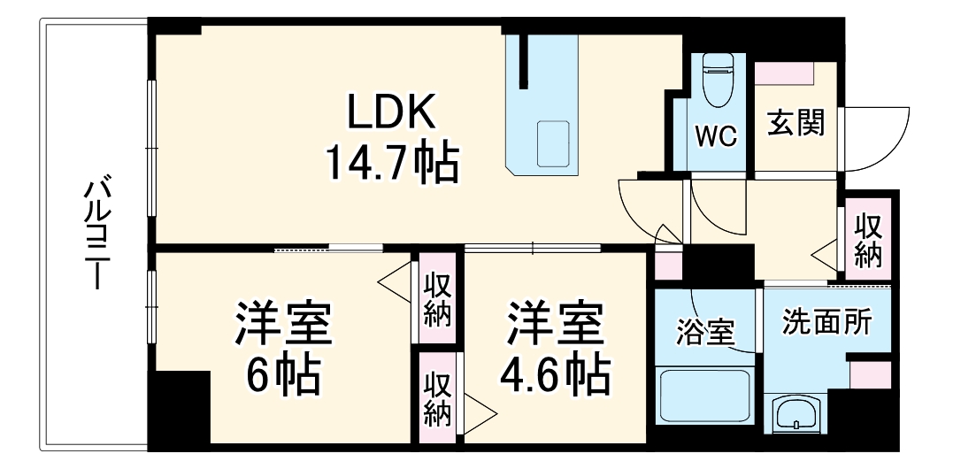 サンエール南堀江の間取り