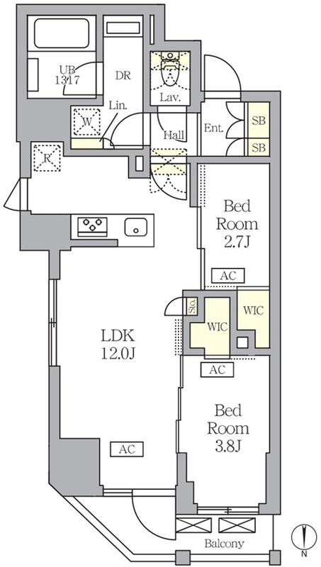 アジールコート王子の間取り