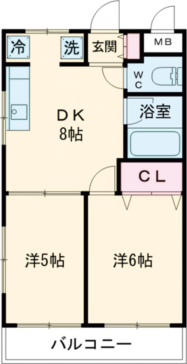 コーポナッツ成田の間取り