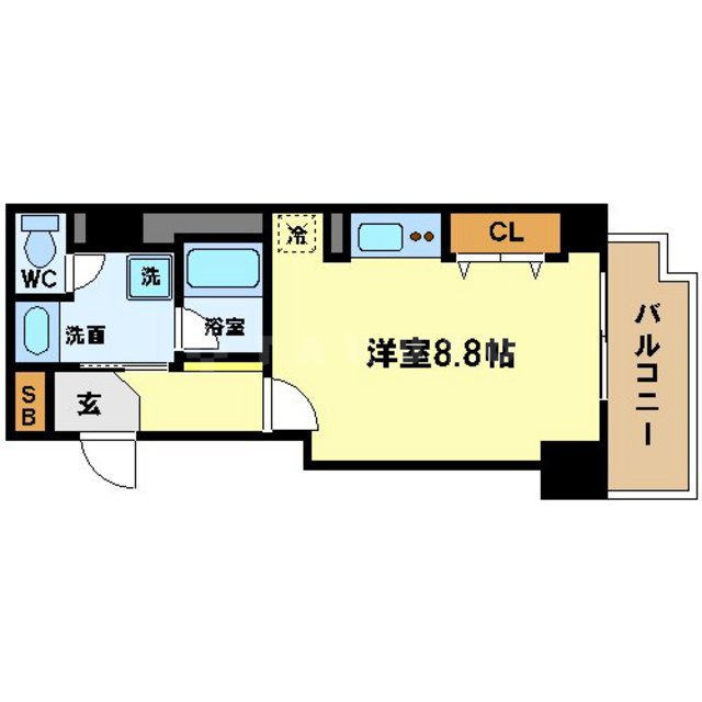 西本町の完工年月(2005年2月)築の賃貸マンションの間取り