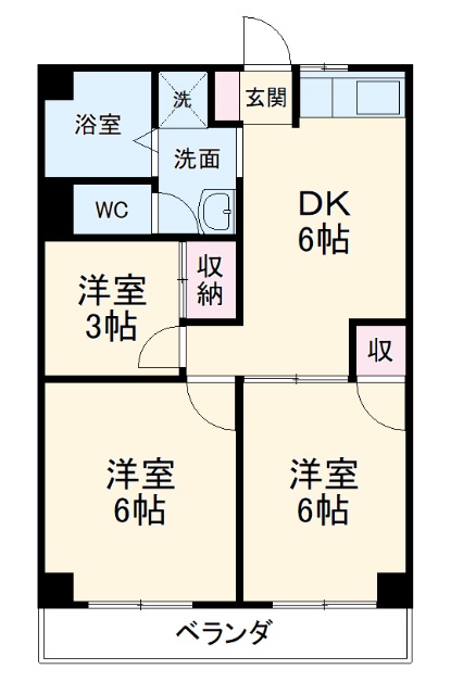 Patio中島の間取り