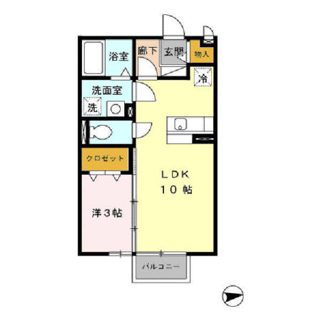 ルミエール東光台 Aの間取り