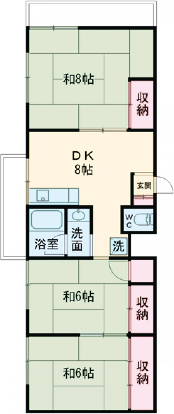 旭マンションの間取り