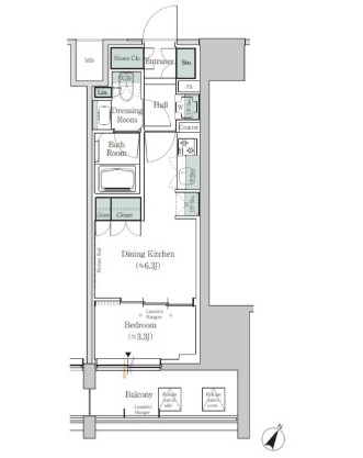 ONE ROOF RESIDENCE TAMACHIの間取り