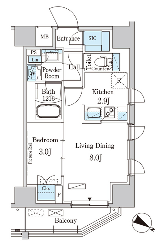 パークアクシス赤羽南の間取り