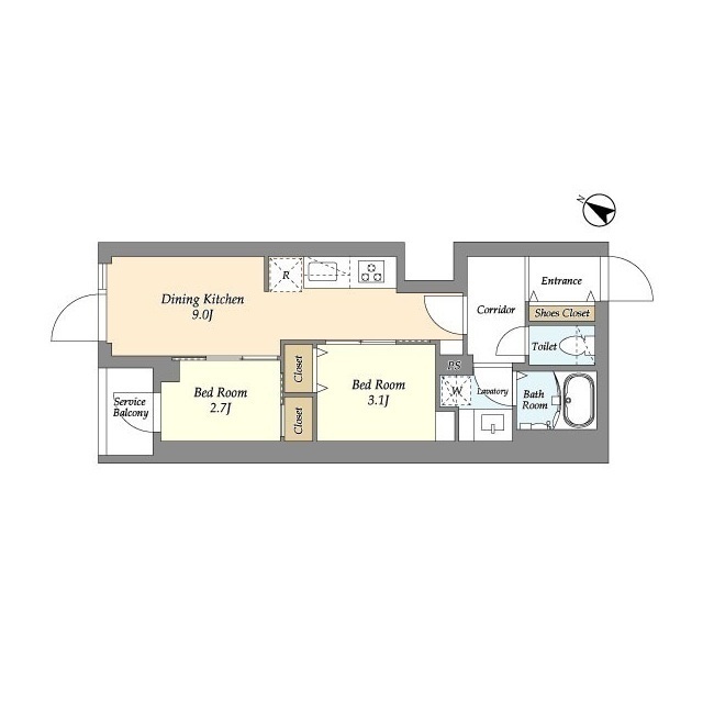 グランカーサ千駄木の間取り