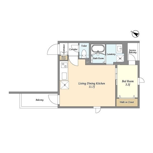 グランカーサ千駄木の間取り