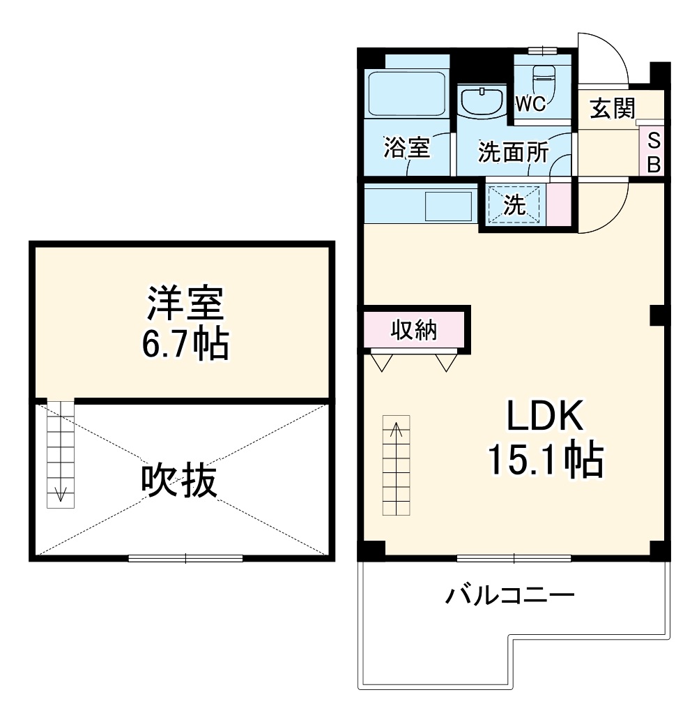 メイクスF棟の間取り