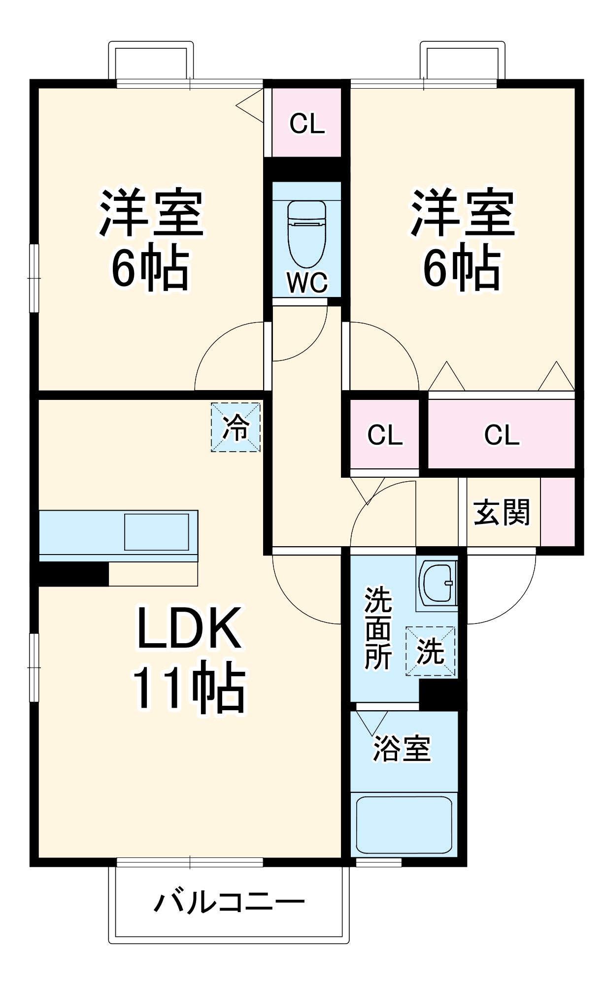 パルティール Ⅱの間取り