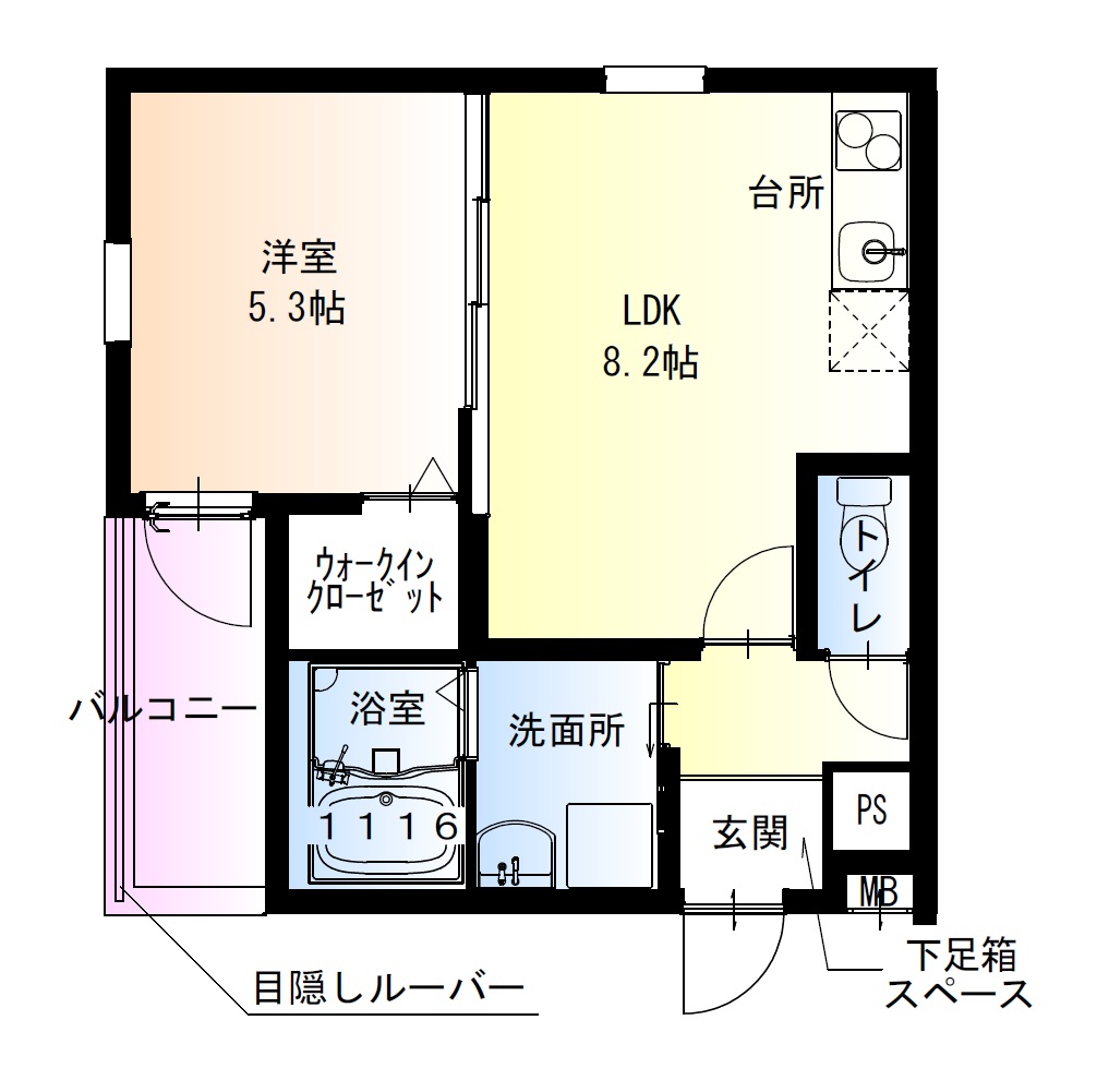 フジパレス十三イーストの間取り