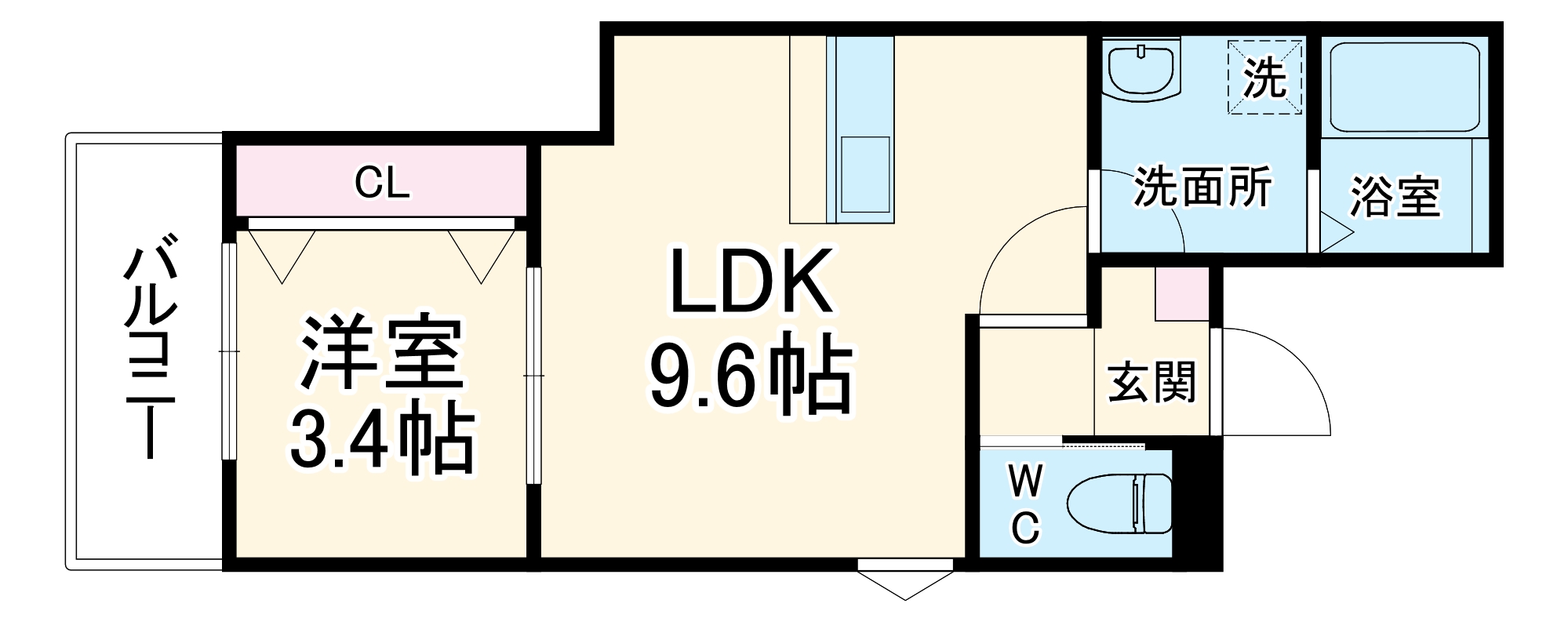 LECOCON四日市Ⅸの間取り