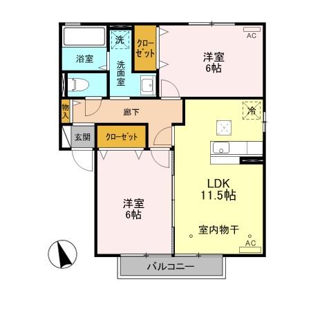 ヴィラージュ･ガーデン　Ａ/Ｂの間取り