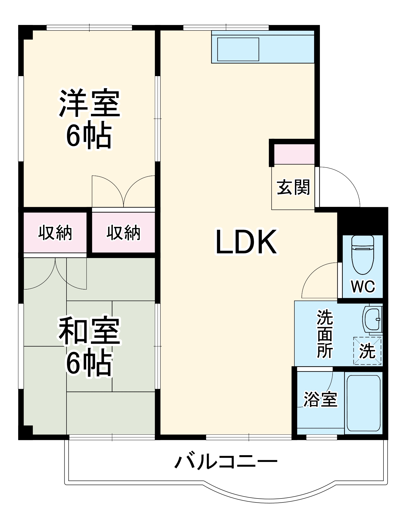 ハイツヨコ丁の間取り