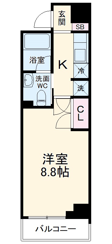COZY阿由知通の間取り