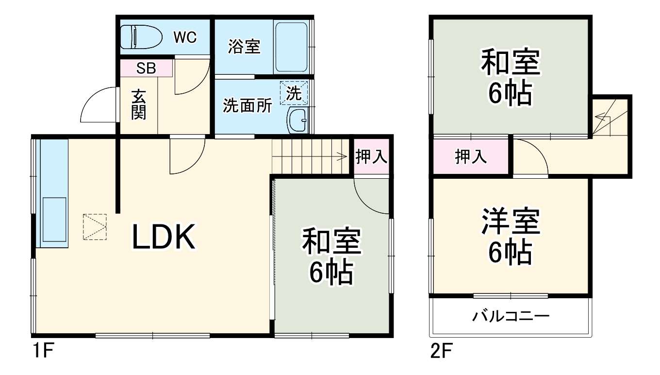 馬走坂の上一戸建の間取り