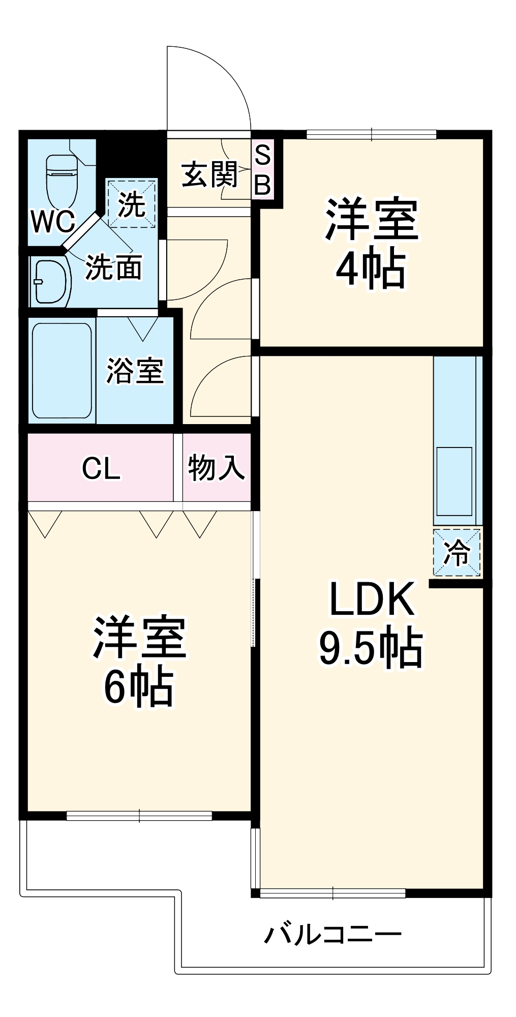 グリーンコーポ東林間の間取り