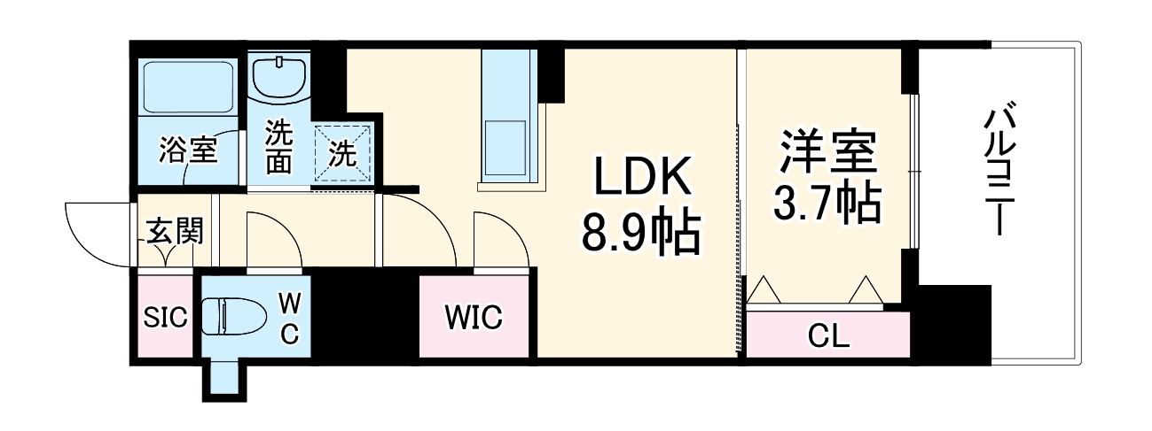 RJRプレシア南堀江の間取り