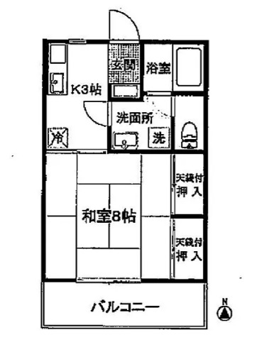 緑町の完工年月(1991年7月)築の賃貸マンションの間取り