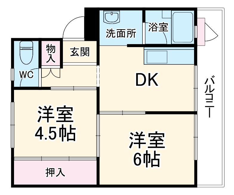 ビレッジハウス下島第二 2号棟の間取り