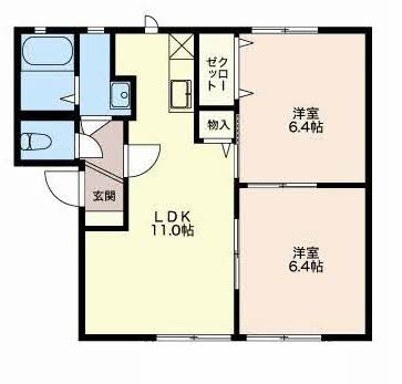 フローラルヒルズDの間取り