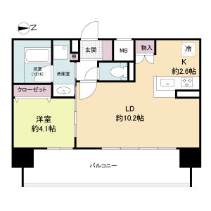 ソルレヴェンテ新梅田の間取り