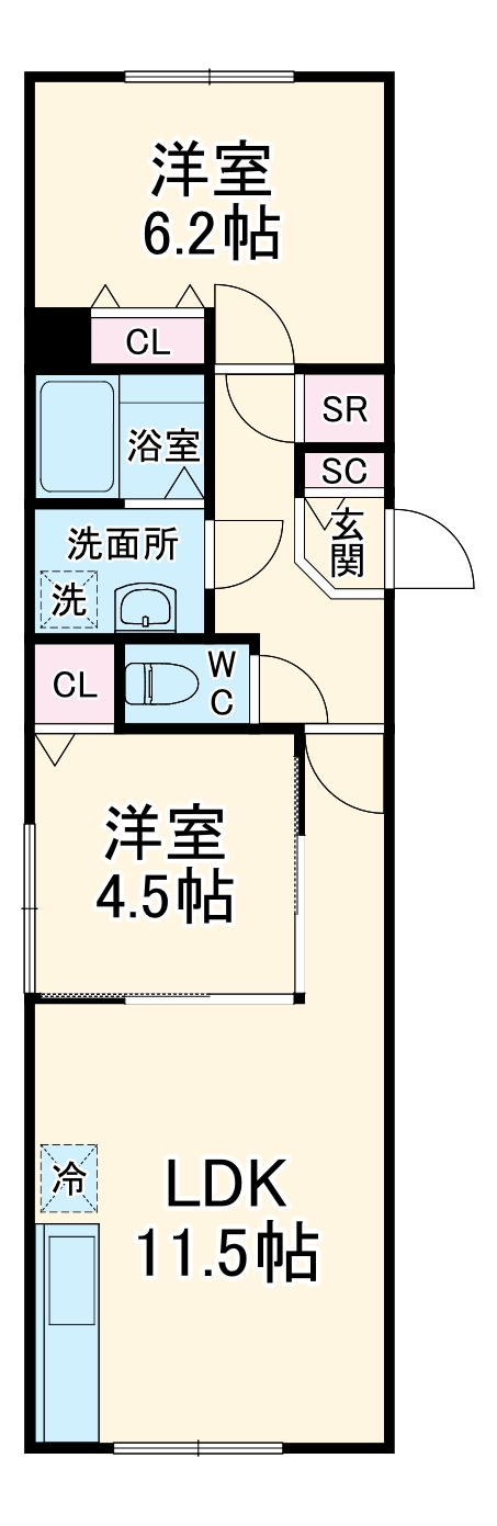 グレイスさつきが丘の間取り