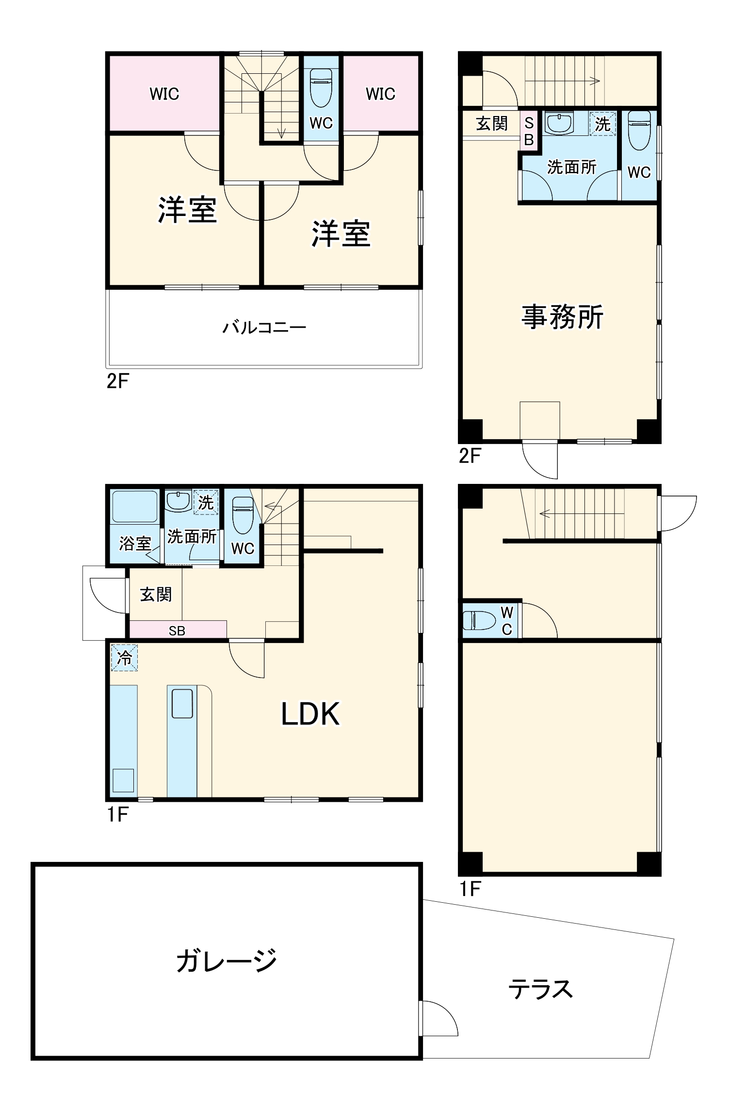 リュウショウ加曽利町事務所Ⅱの間取り