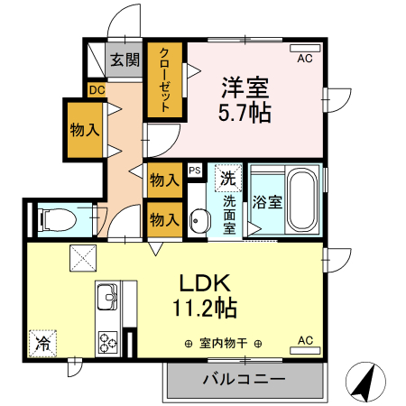 maison楓Ⅲの間取り