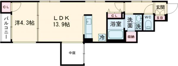 Nemo柿の木坂の間取り