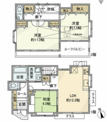 下瀬谷戸建の間取り