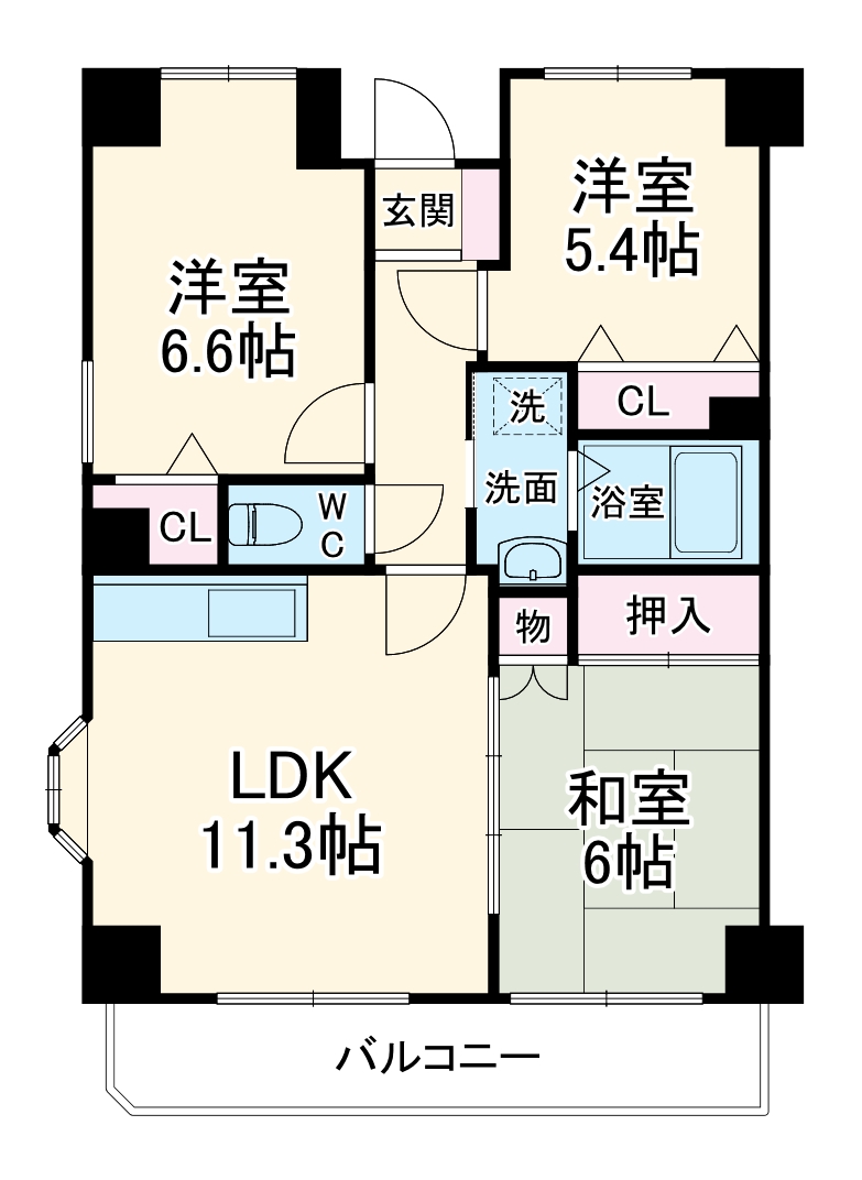 ベルデュール 茅ケ崎の間取り