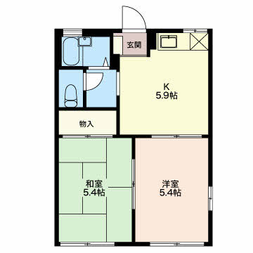 田村ハイツの間取り