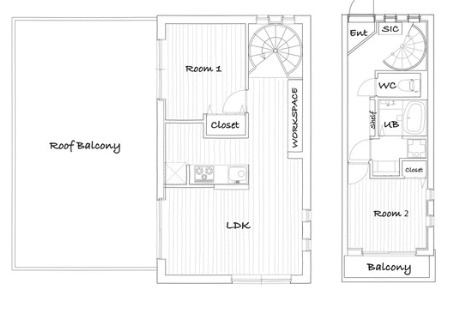 成城の完工年月(2023年4月)築の賃貸マンションの間取り