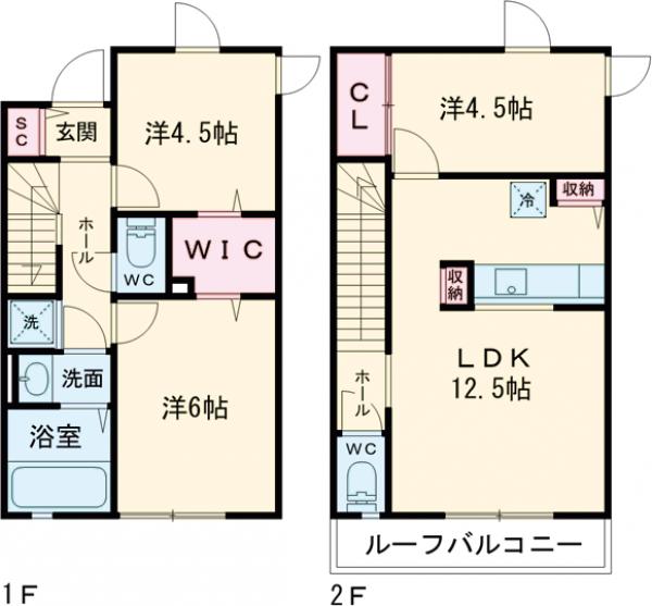 Cinq Terrasse D棟の間取り