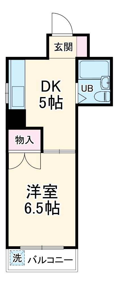 プチパレ・401号室の間取り