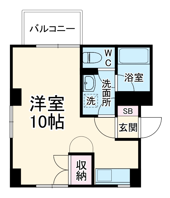 錦町の完工年月(1999年2月)築の賃貸マンションの間取り