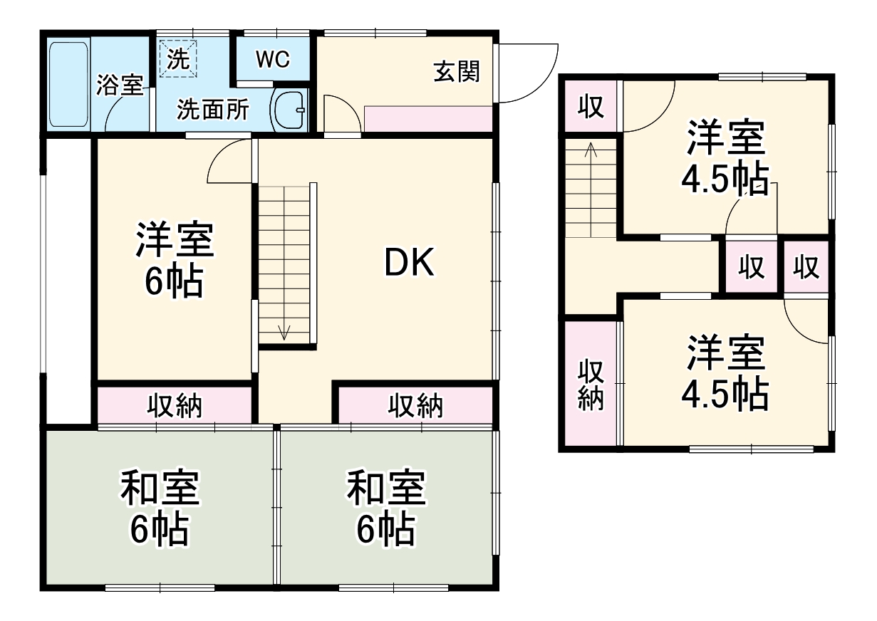 沼津市大諏訪戸建の間取り