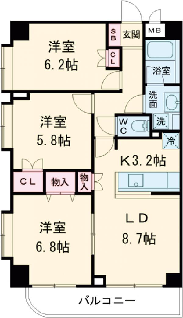 関寅ビル第5の間取り
