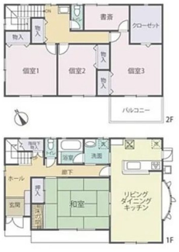 今沢一戸建ての間取り