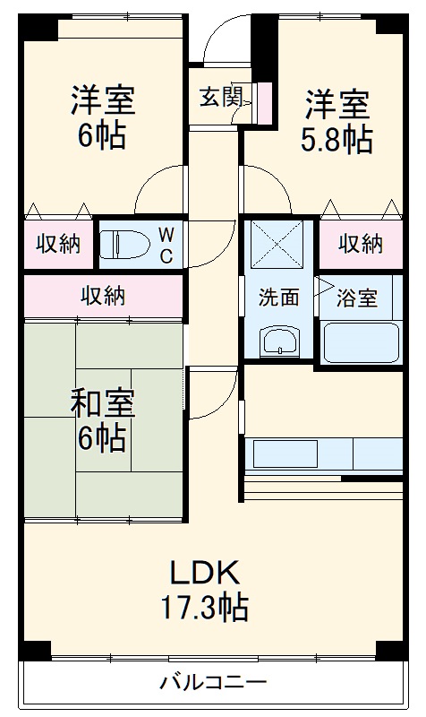 グランデージ八千代中央の間取り