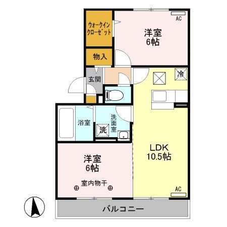 レーブ中泉の間取り