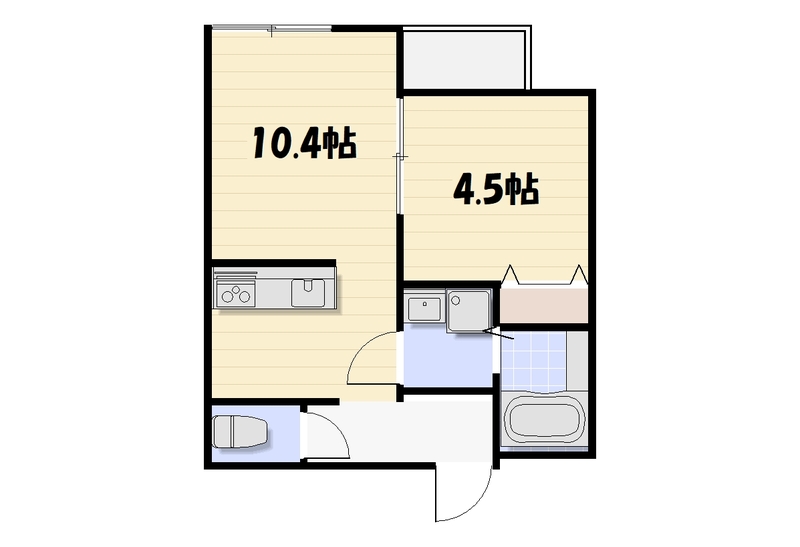 Lyk都町A棟の間取り