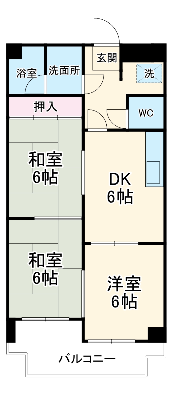 鹿乗グリーンハイツの間取り
