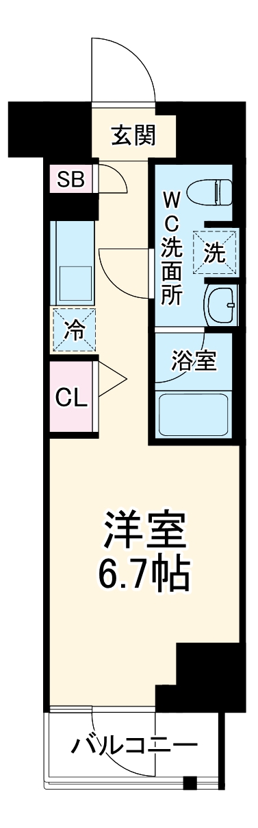 RELUXIA伊勢佐木長者町の間取り