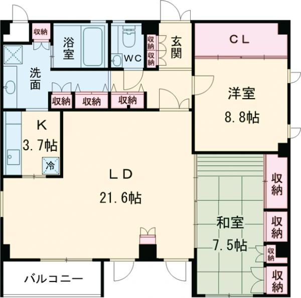 フォンテーヌ駒沢の間取り