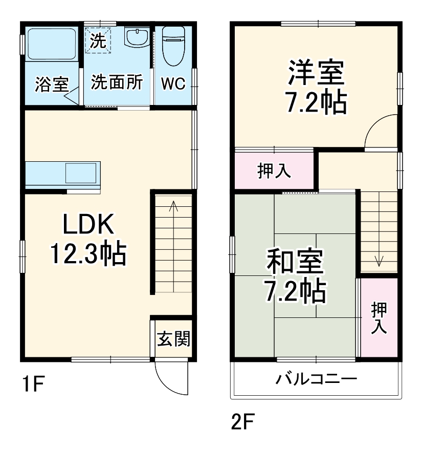 大平台4丁目テラスハウスの間取り